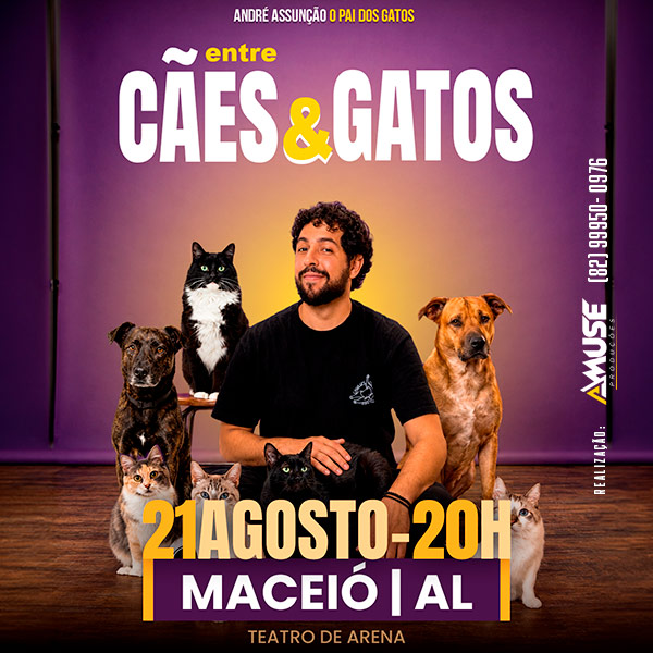 André Assunção apresenta show de comédia sobre pets no Teatro de Arena