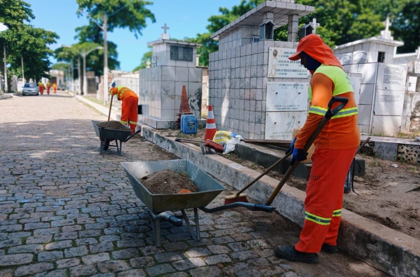 Cemitérios públicos de Maceió passam por mutirão de limpeza e manutenção