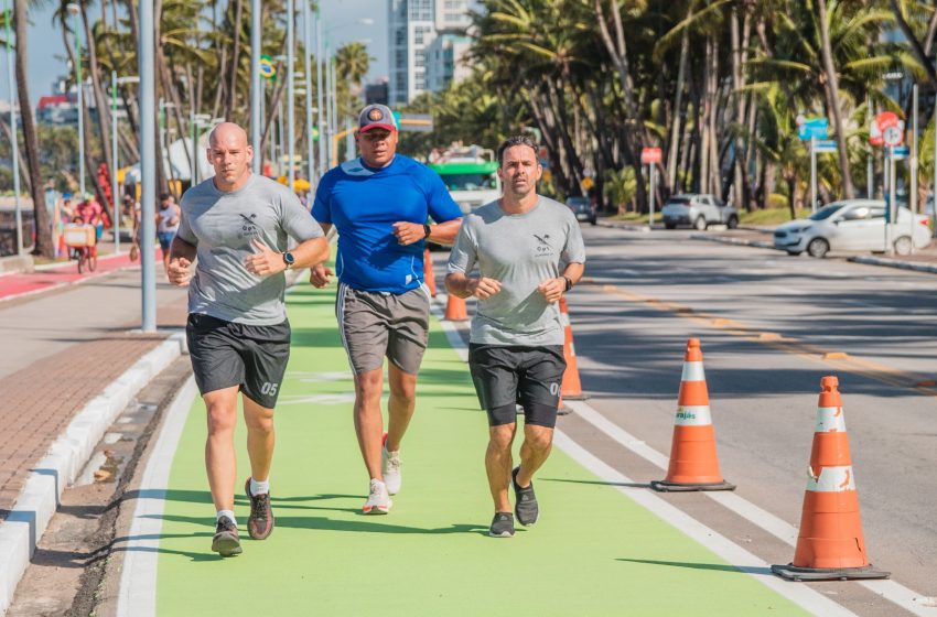 Faixa Verde estimula a prática esportiva na orla marítima da capital