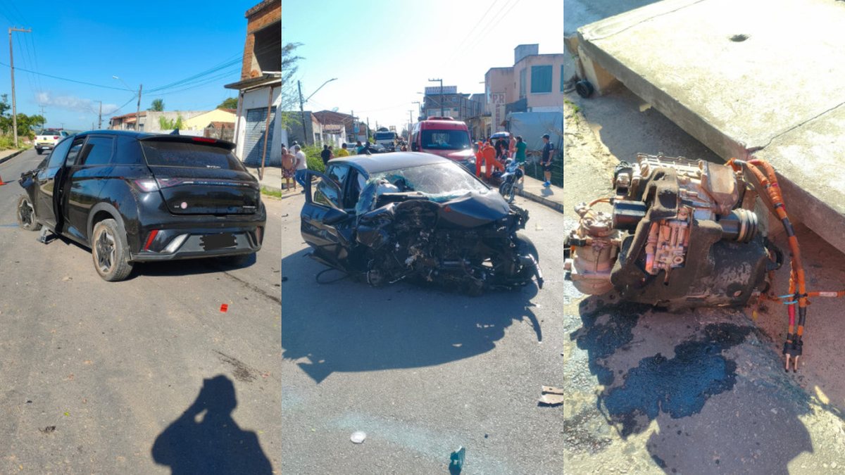 Motorista perde controle, atropela mulher e bate em árvore em Penedo