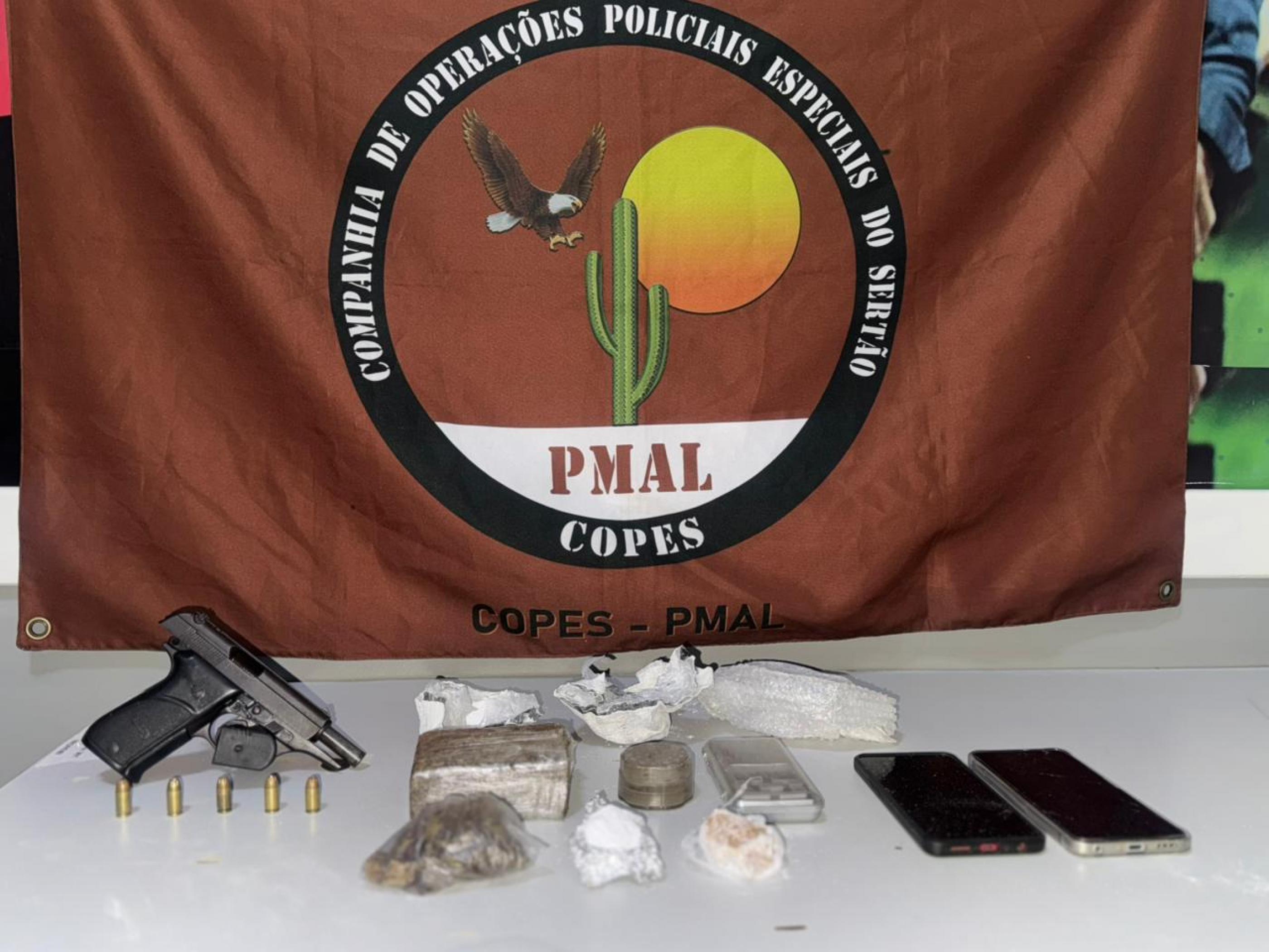 Operações da PM resultam na apreensão de drogas e armas no Sertão de Alagoas