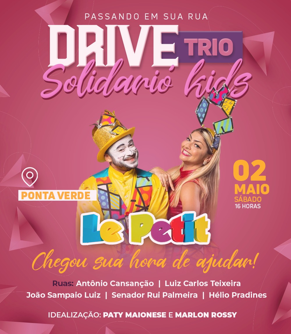 Kids: Drive Trio Solidário volta em dose dupla neste fim de semana
