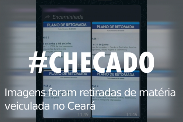 Imagens com datas para reabertura do comércio não são de AL