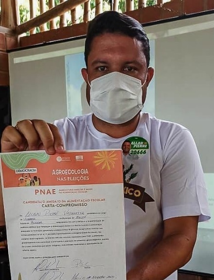 Allan Pierre se compromete com alimentação escolar agroecológica