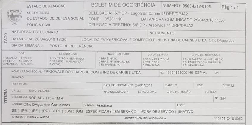 Frigovale denuncia tentativa de golpe de R$ 90 mil