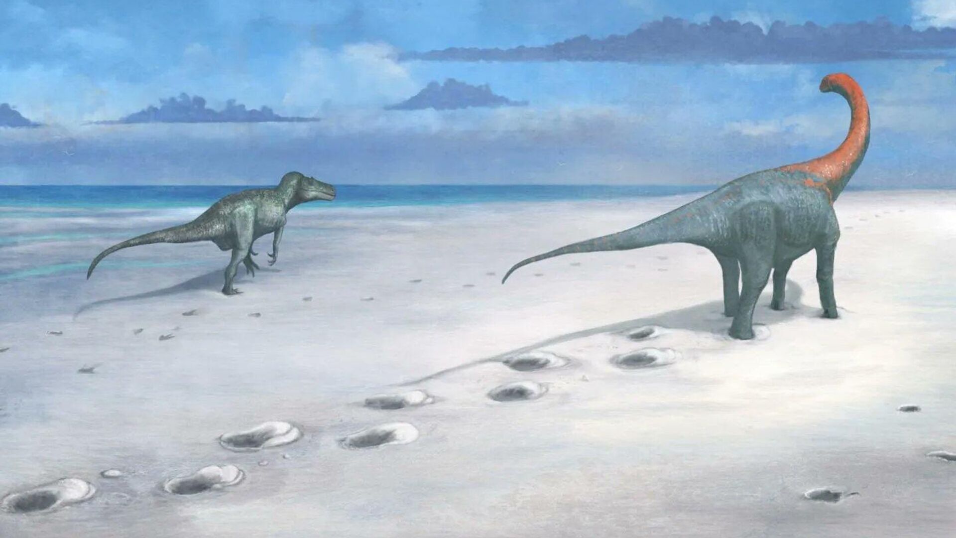 Descoberta na Inglaterra revela a trilha mais longa de dinossauros de 166 m