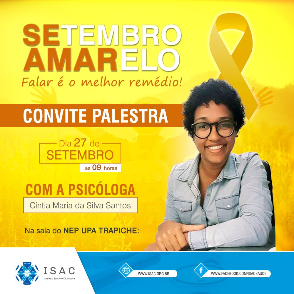 Suicídio é tema de palestra para profissionais de saúde na UPA Trapiche