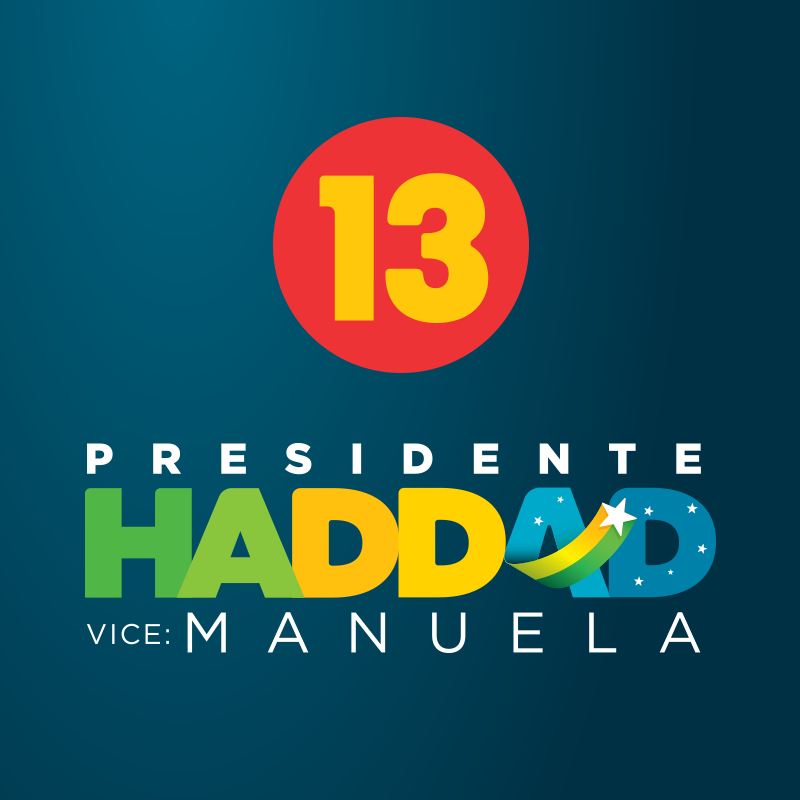 Haddad tira Lula e reduz vermelho de material de campanha