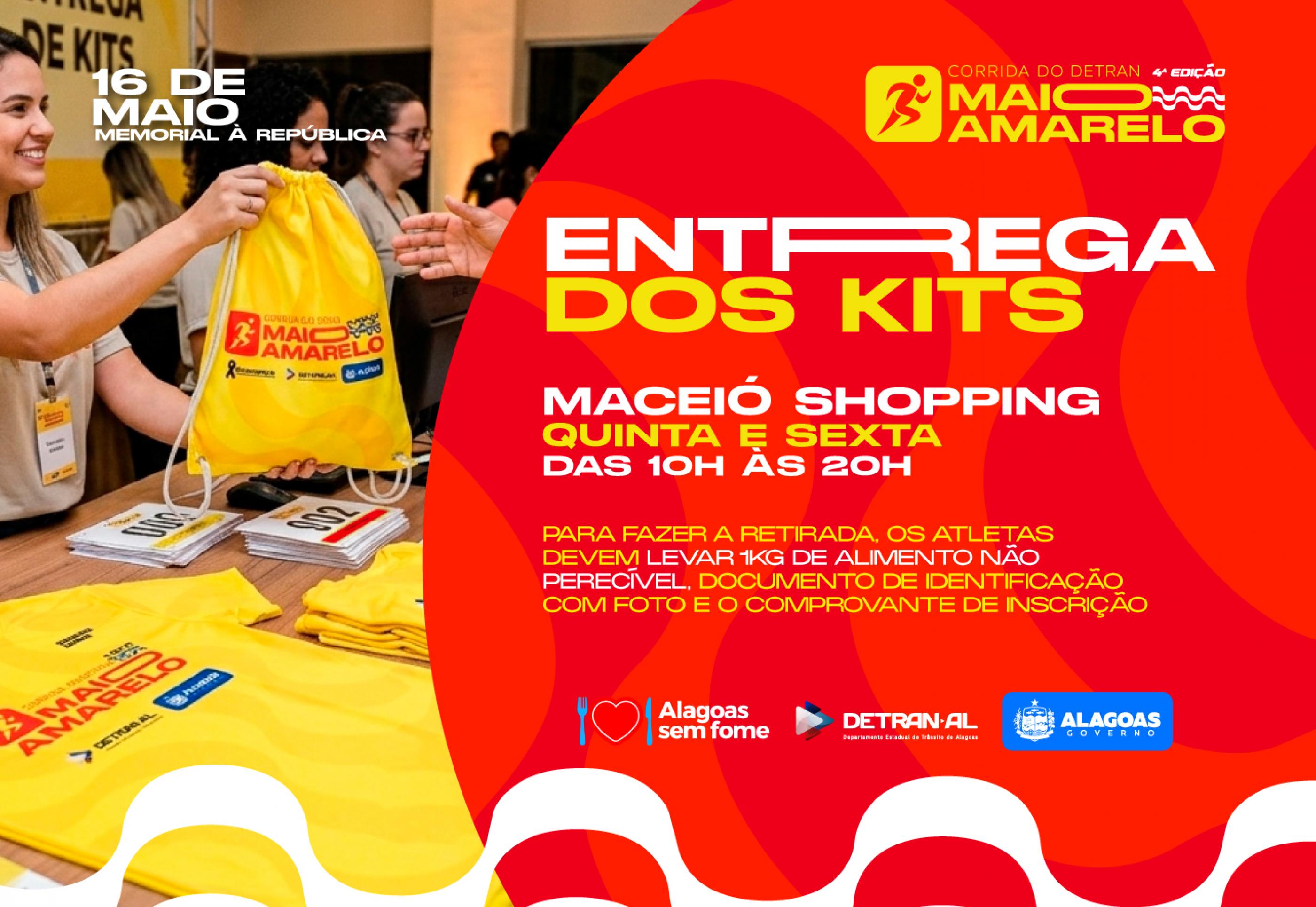 Entrega de kits da Corrida Maio Amarelo começa nesta quinta