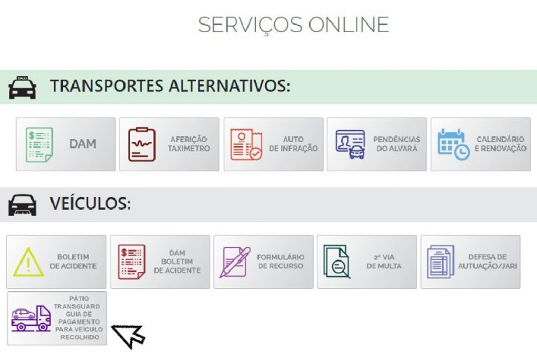 Saiba como emitir online a guia de pagamento para veículo removido