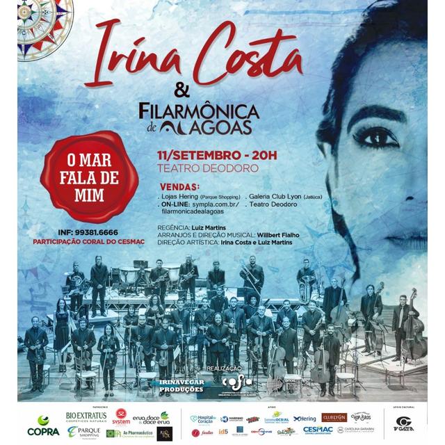 Filarmônica de Alagoas e Irina Costa apresentam “O Mar Fala de Mim”