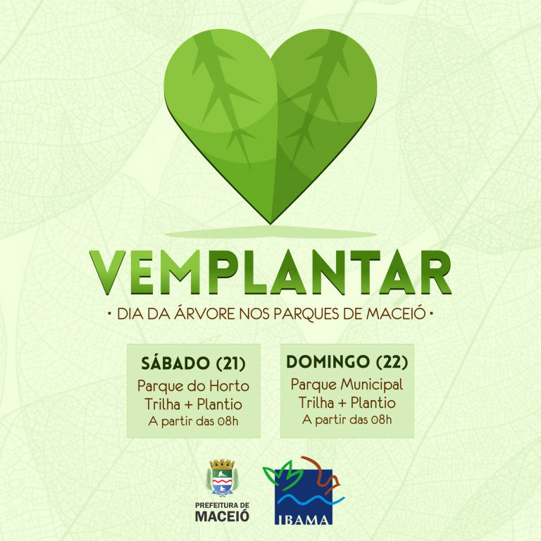 Ações nos parques de Maceió serão realizadas no dia da árvore