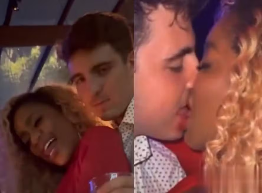 Vídeo: Cariúcha e filho de Gugu Liberato são flagrados aos beijos em festa