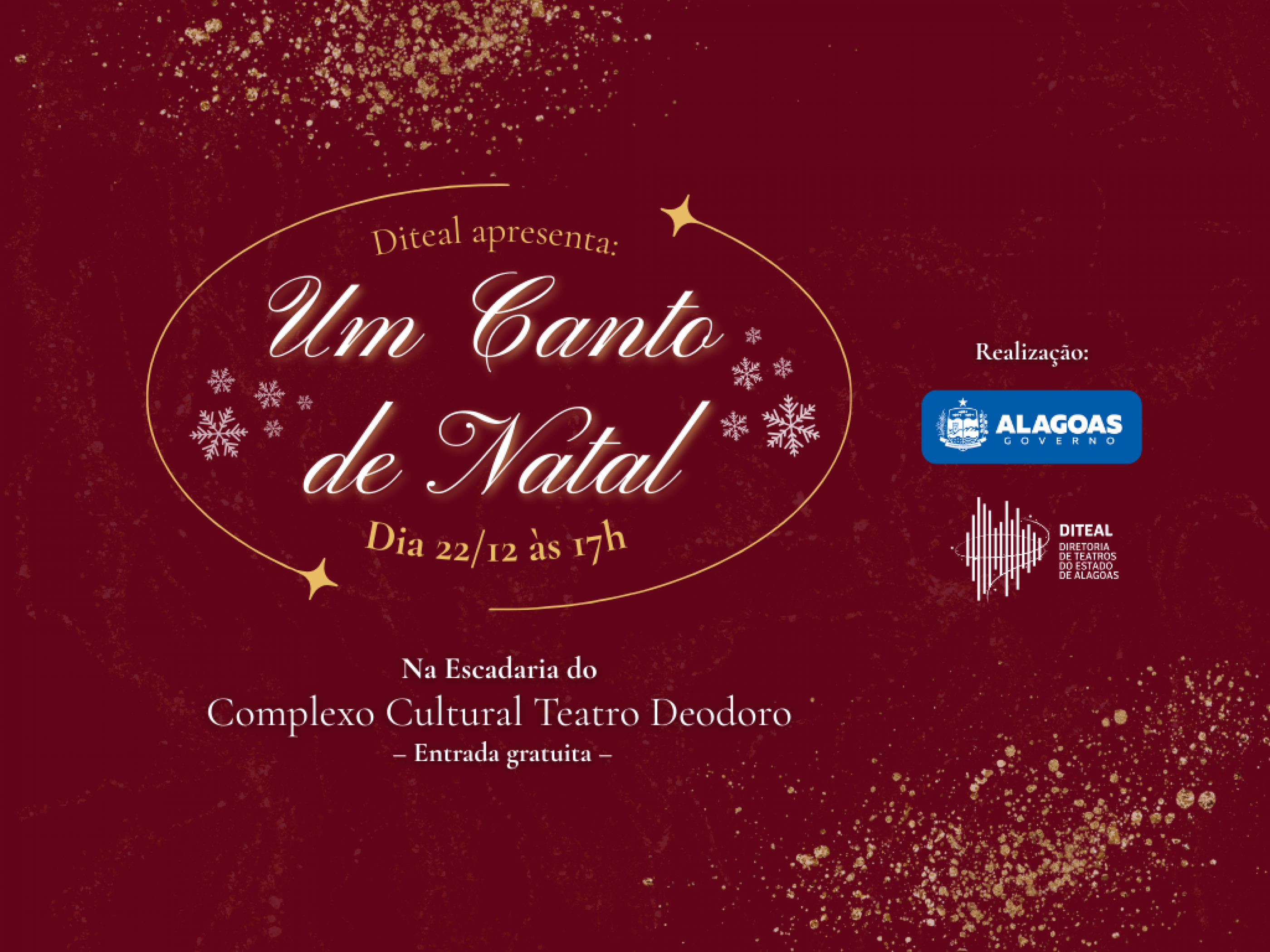 Espetáculo “Um Canto de Natal” emociona público na escadaria do Complexo Cultural Teatro Deodoro