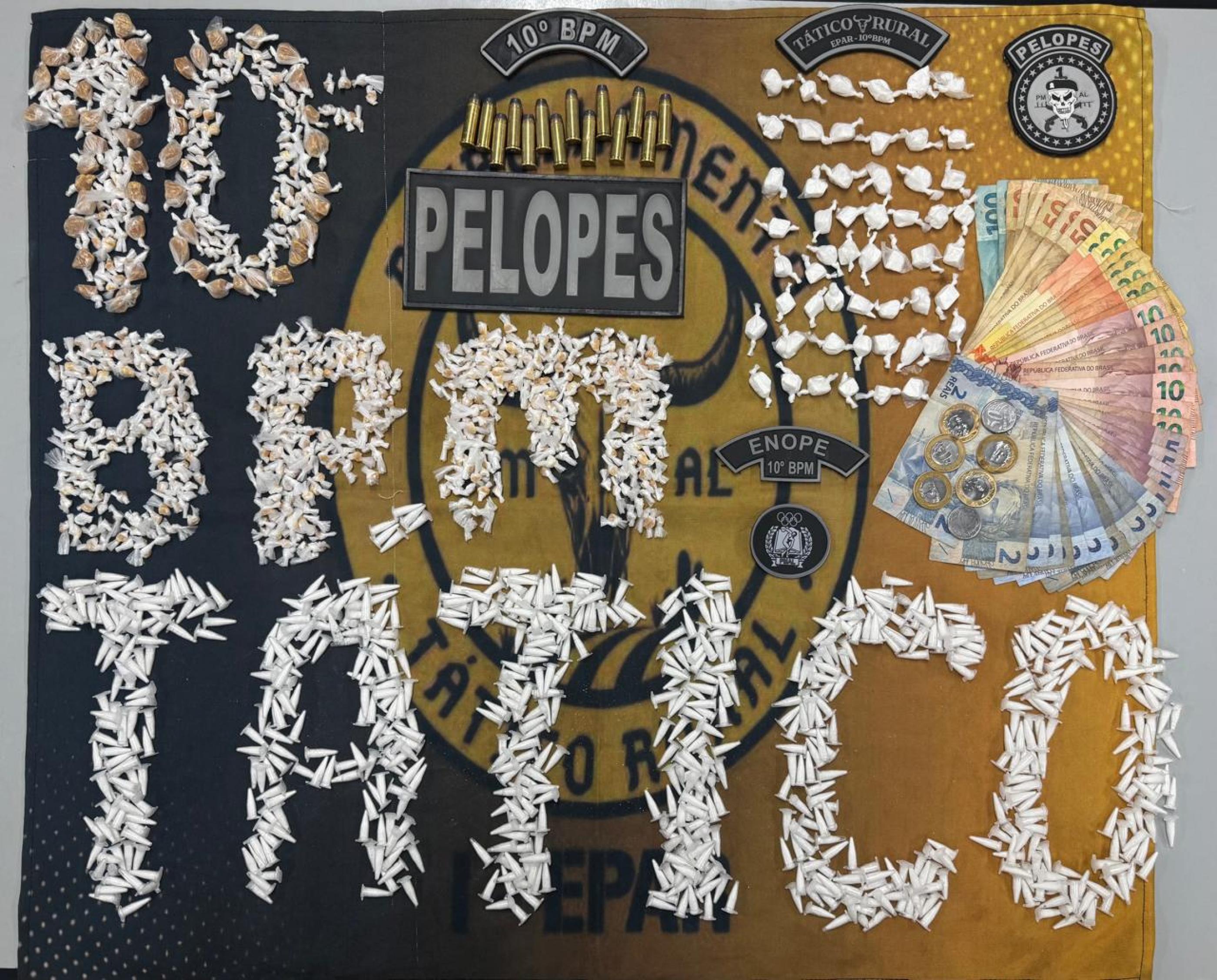 PM flagra venda de drogas e apreende quase 1,5 mil porções em Palmeira dos Índios