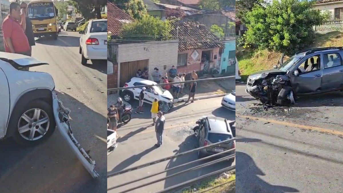 Carros batem de frente e motorista é socorrido em Chã de Bebedouro