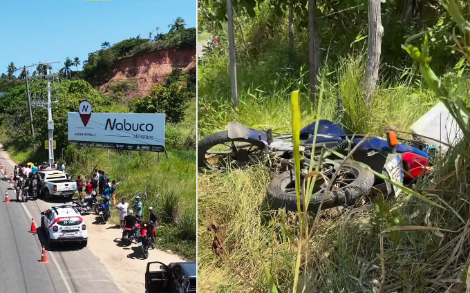 Idoso morre após perder controle de moto e bater contra poste na AL-101