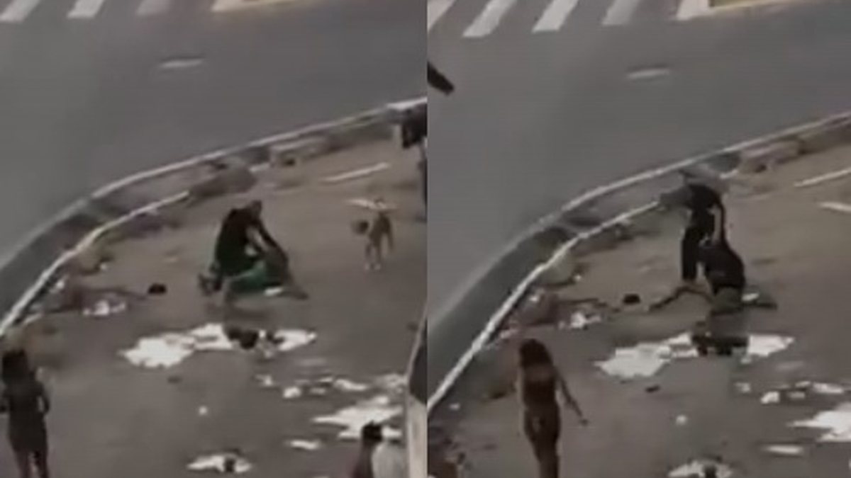 No Centro: Homem em situação de rua espanca outro à luz do dia em Maceió