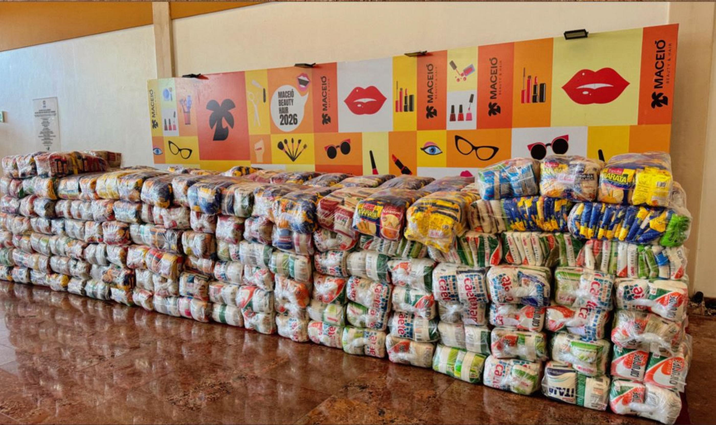 Alagoas Sem Fome recebe quase cinco toneladas de doações da Beauty & Hair