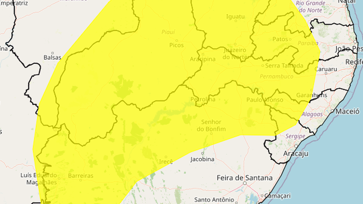 Inmet emite alerta de baixa umidade para 35 cidades de Alagoas