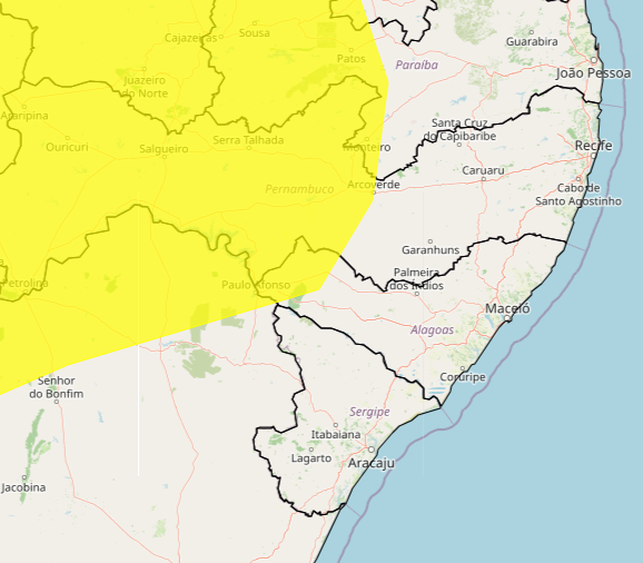 Inmet emite alerta de baixa umidade para Sertão de Alagoas