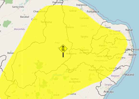 Inmet amplia alerta de baixa umidade para cidades do interior de AL