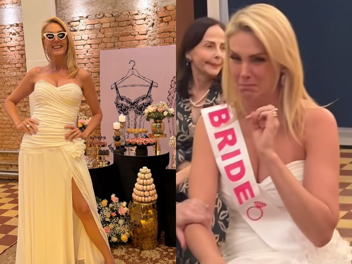 Ana Hickmann se emociona durante chá de lingerie antes de casamento com Edu Guedes