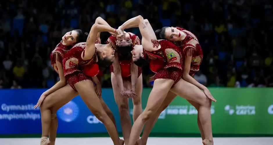 Ao som de ‘Evidências’, torcida vibra e Brasil brilha no Mundial de Ginástica Rítmica