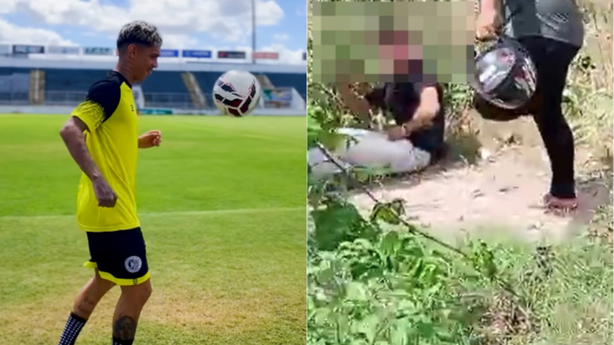 Jogador do ASA é flagrado agredindo suspeito de tentativa de assalto em Arapiraca