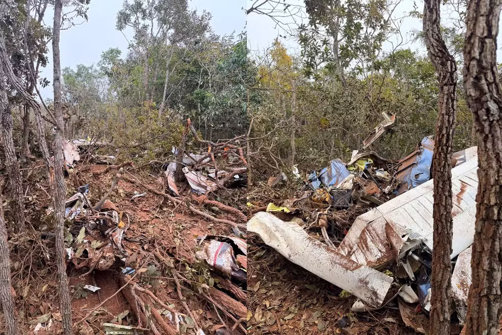 Avião de pequeno porte cai em Campo Grande e deixa duas pessoas mortas