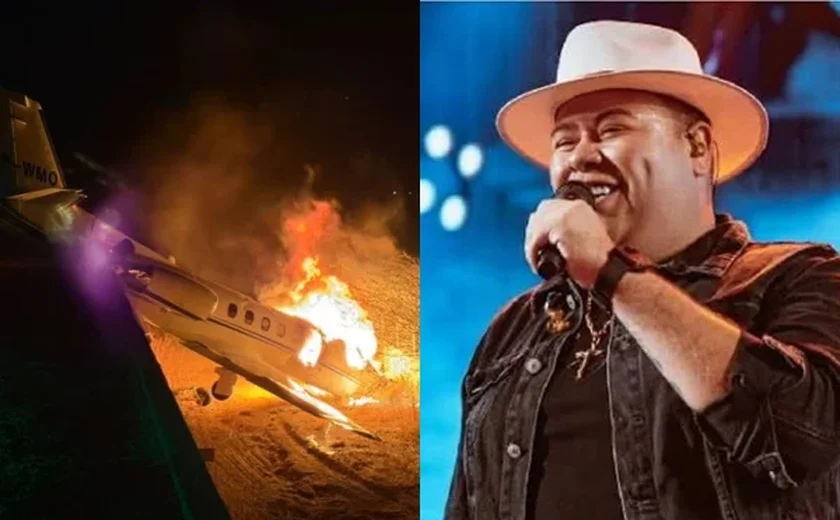 Vídeo mostra avião de Rey Vaqueiro em chamas após acidente no RN