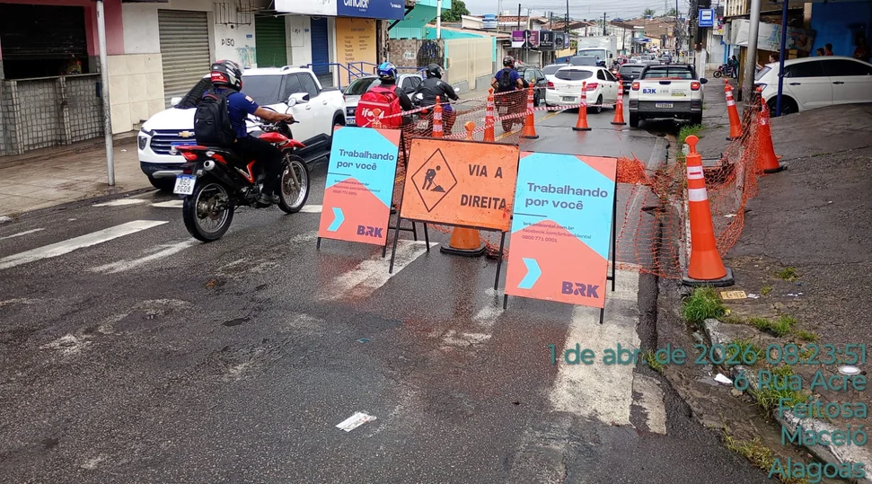 BRK: Reparo paralisa quatro poços e água pode faltar em bairro de Maceió