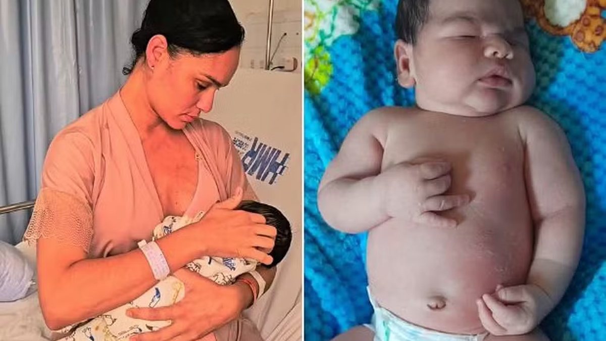 Mãe se assusta ao dar à luz bebê de mais de 5kg em Pernambuco