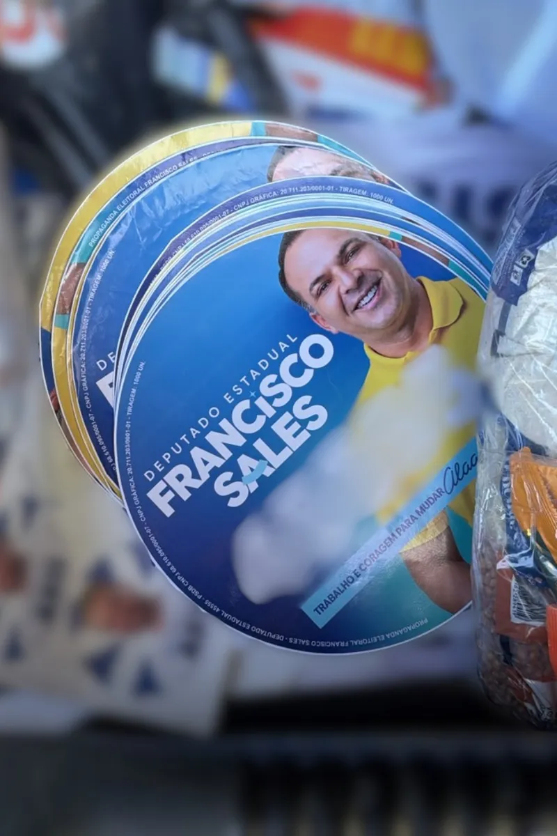 Homem é preso suspeito de comprar votos, durante a distribuição de cestas básicas em Maceió