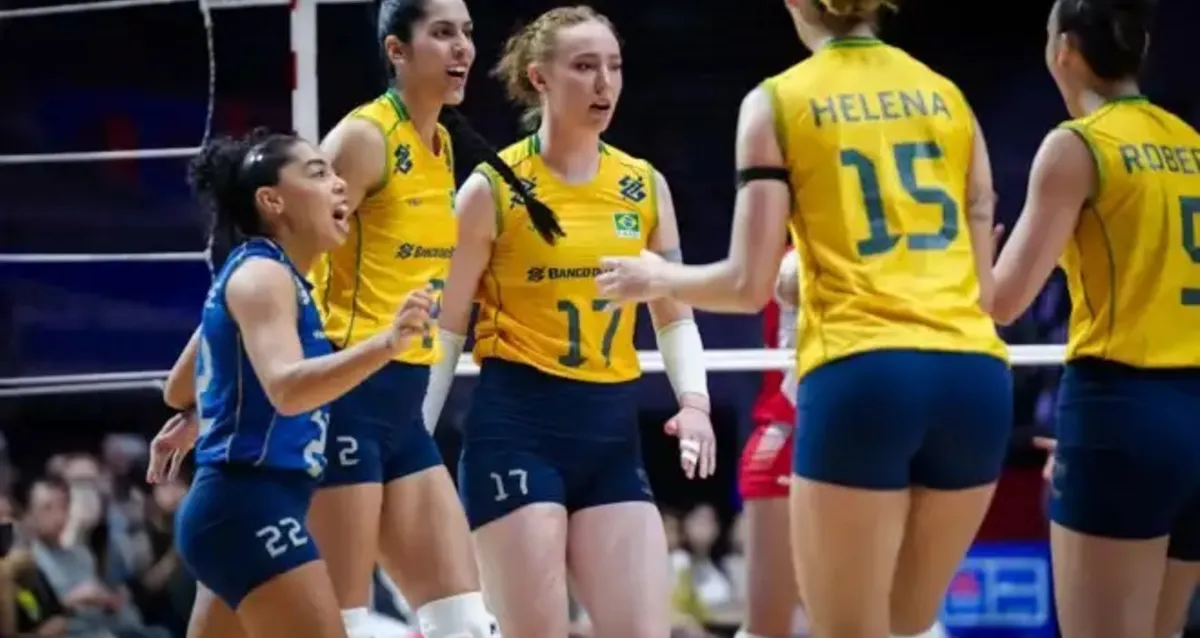 Brasil supera pressão, vence Polônia e garante vaga na fase final da Liga