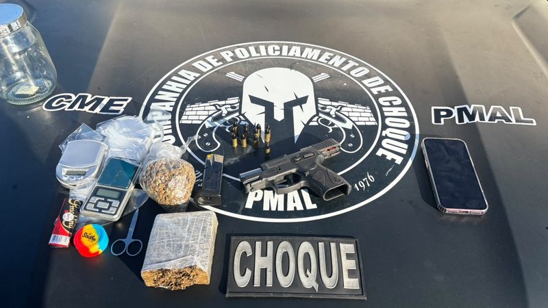 Líder do tráfico na Pajuçara é preso pelo Choque no Barro Duro em AL