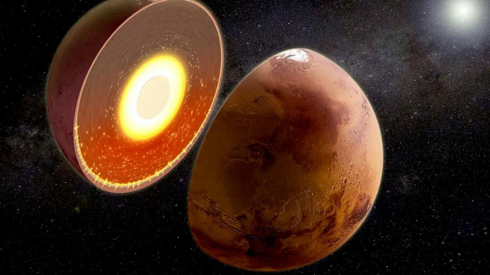 Descoberta revela manto mais quente no hemisfério sul de Marte