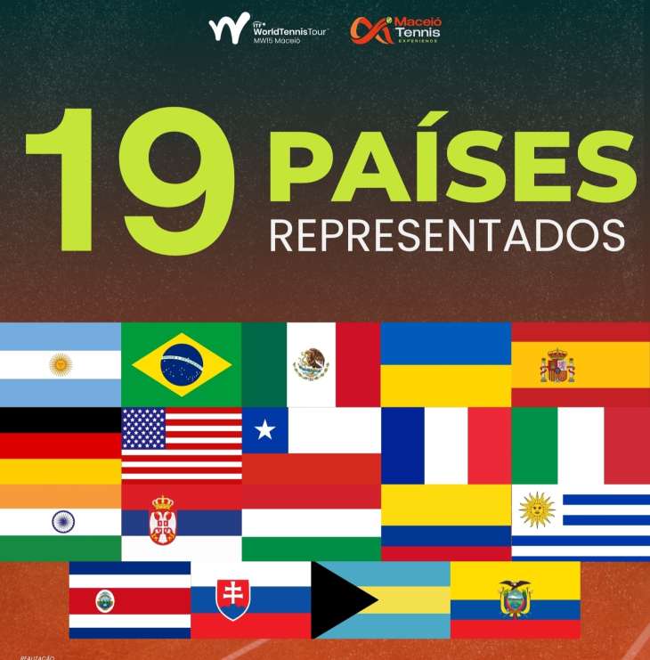 Maceió recebe torneio internacional de tênis com atletas de 19 países