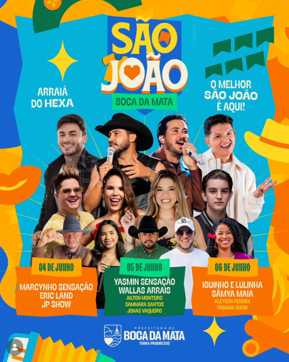 São João de Boca da Mata terá grandes shows em três noites