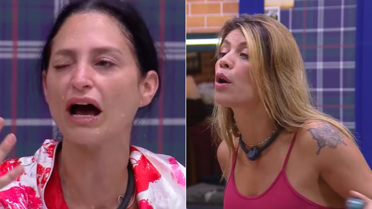Fran Almeida joga água em Ariela Carasso após discussão em A Fazenda