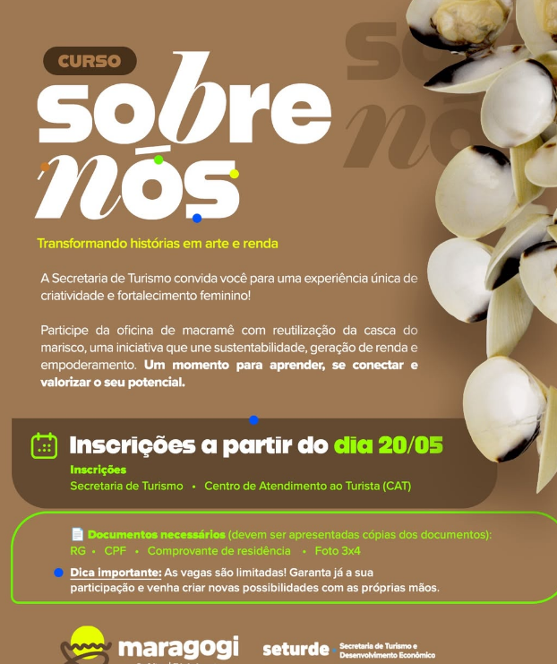 Estão abertas inscrições para curso gratuito de macramê em Maragogi