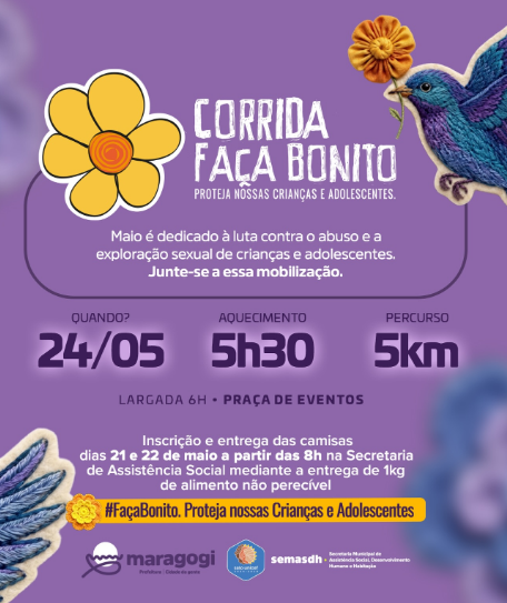 Corrida Faça Bonito em mobilização pela proteção de crianças e adolescentes em Maragogi