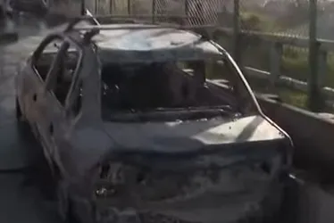 Carro incendiado provoca interdição e mobiliza equipes na ponte do Vale do Reginaldo