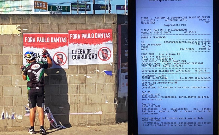 Material irregular contra Paulo Dantas flagrado em Arapiraca estava ligado a Pix de Pauline Pereira