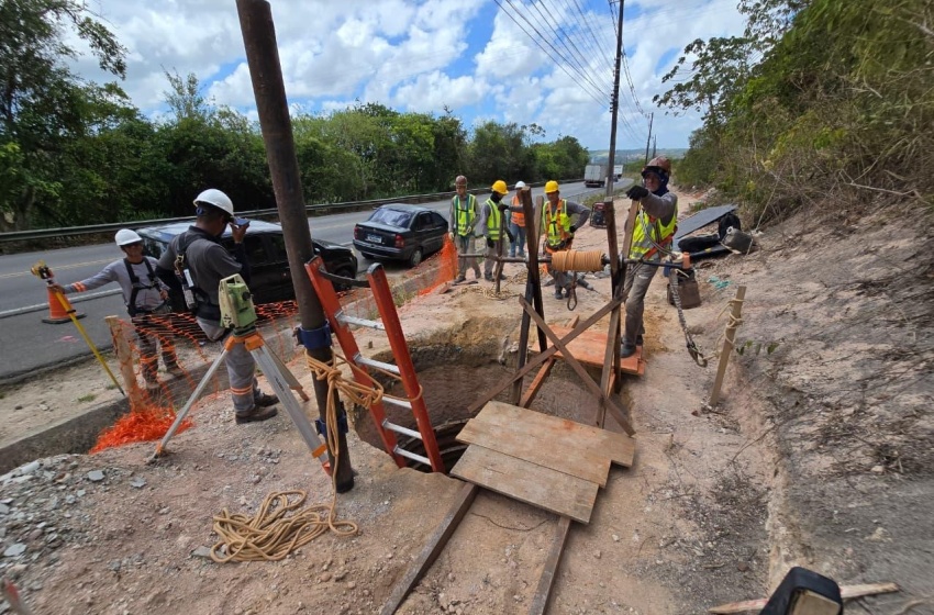 Seminfra avança em obra de drenagem na Ladeira do Catolé, entre Satuba e Maceió