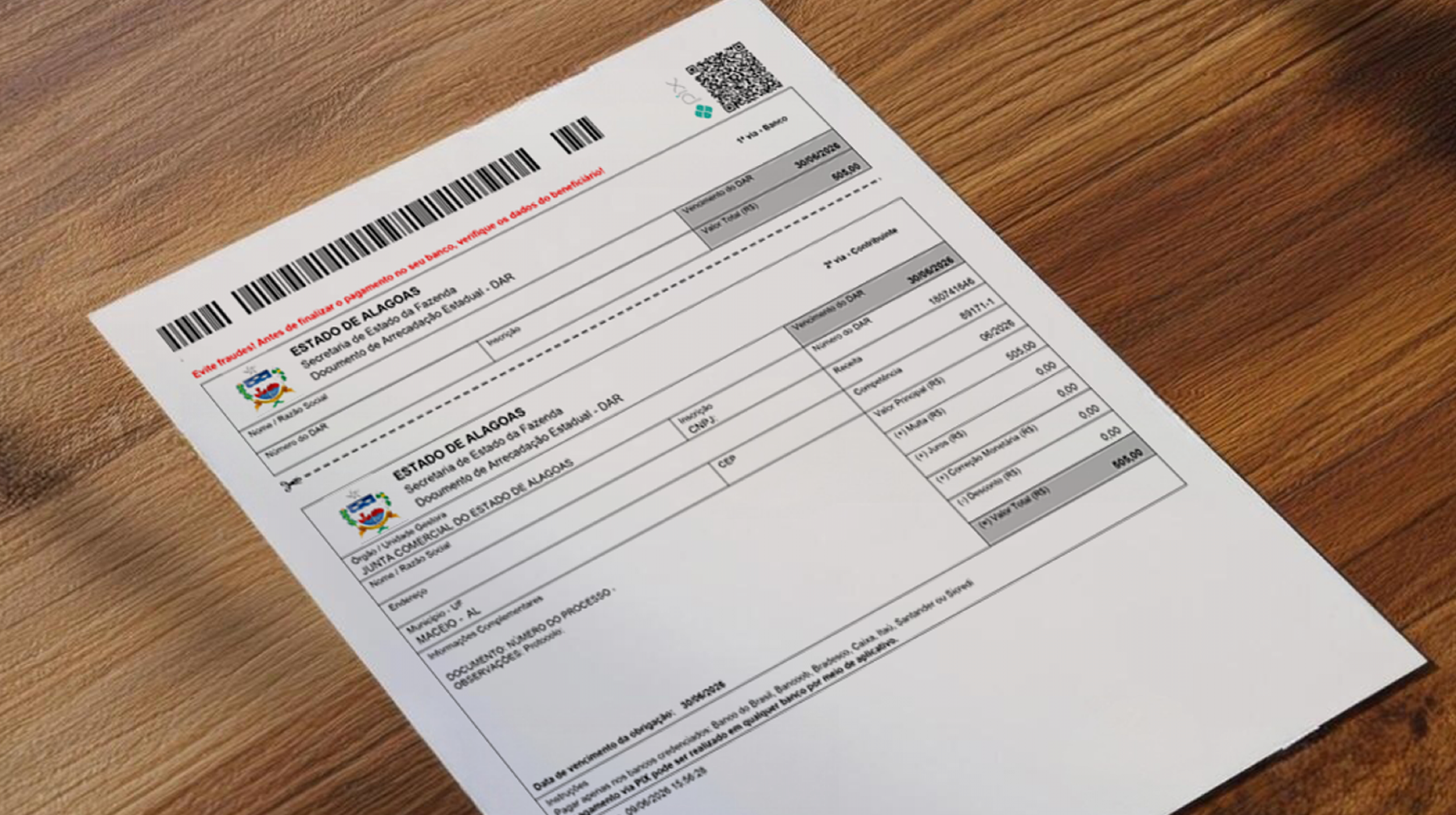 Pagamento de taxas para registro de empresas em Alagoas pode ser via Pix