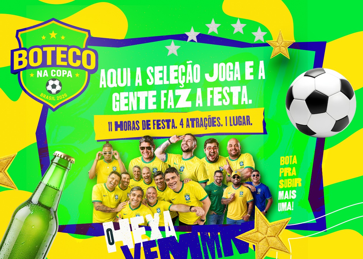 Arena do Boteco traz programação para a estreia da Seleção Brasileira na Copa do Mundo