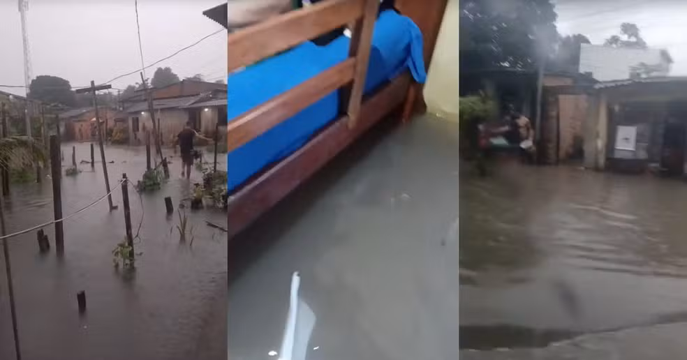 Belém decreta emergência após forte chuva causar alagamentos