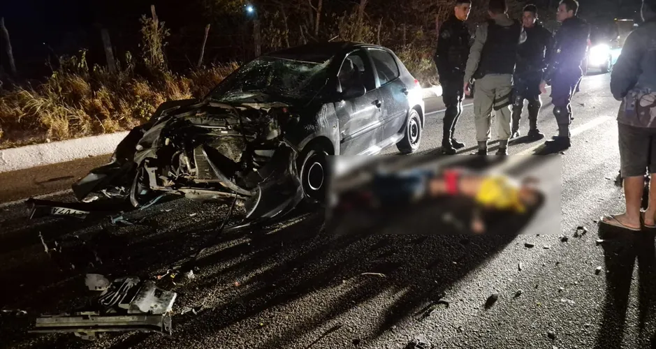 Acidente entre carro e moto na BR-316 deixa dois mortos e dois feridos