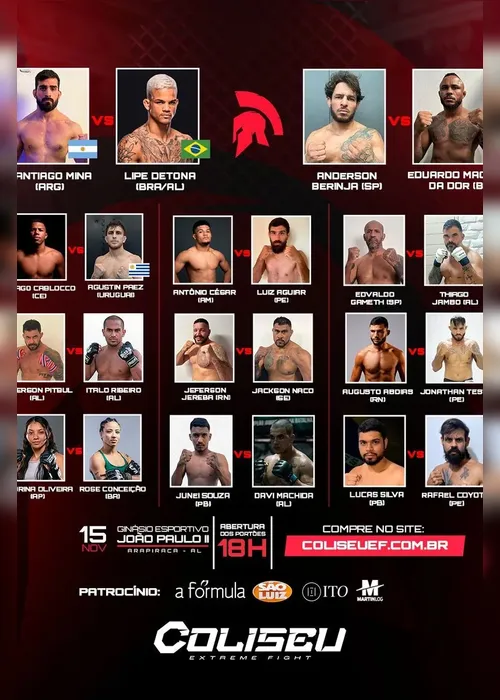 Coliseu Extreme Fight 2025 transforma Arapiraca em capital do MMA nacional